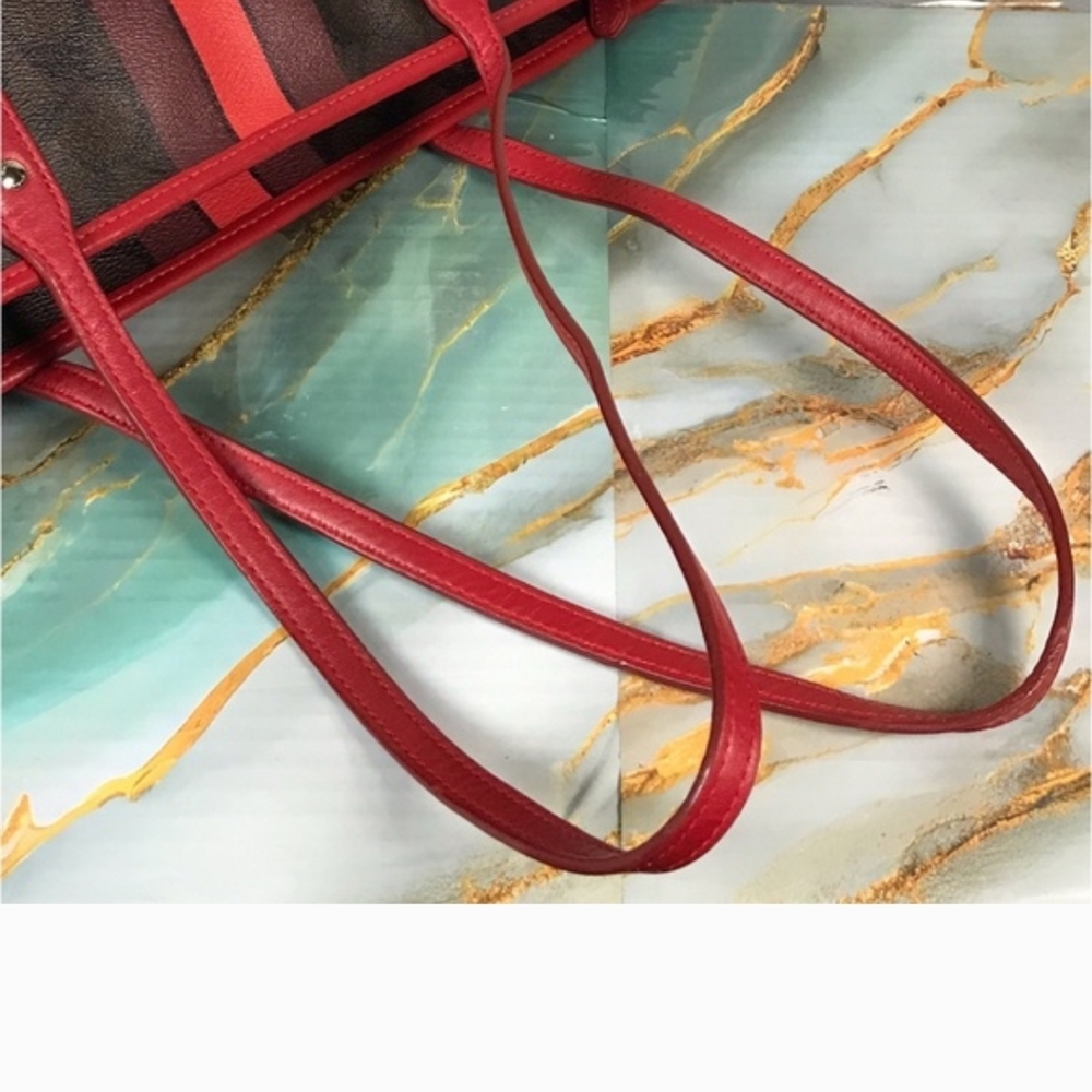 COACH Varsity Stripe City Zip Tote Bag  2016   11.75"x10.5"x5.5" - Picture 10 of 14